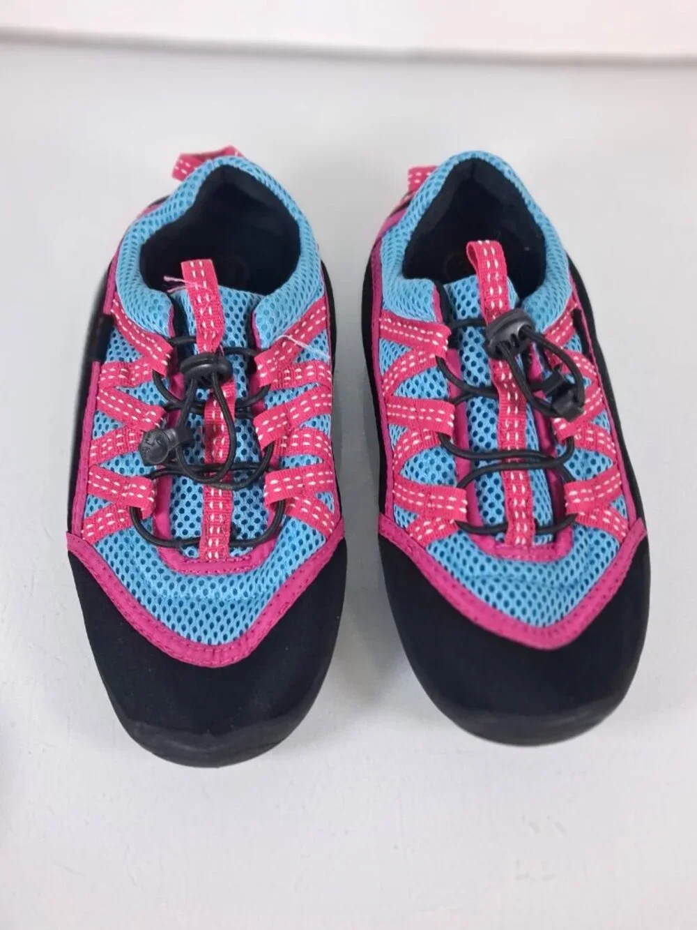 Northside Brille II Water Shoes Big Girls Size 4 Pink Turquoise Bungee Cord